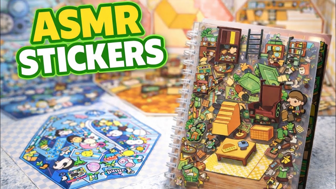 [ASMR] DIY Mini Rooms | Miniature room with 4 scene stickers