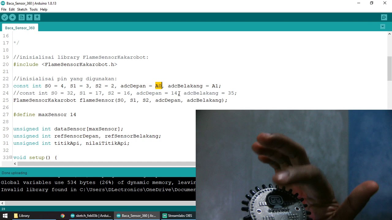 Tutorial Membaca Sensor Api Kakarobot Menggunakan Arduino