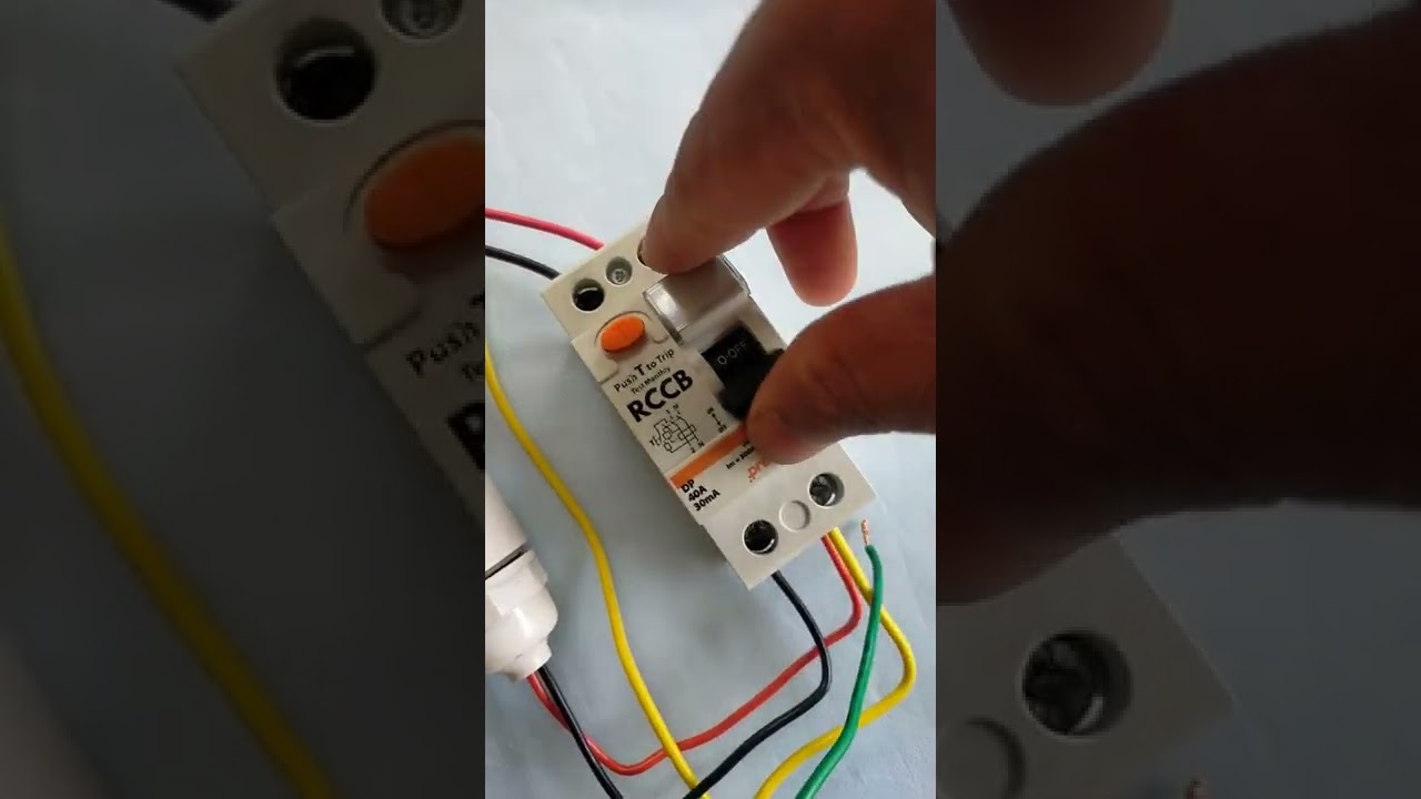 RCCB testing with earth | RCCB tripped while short to the earth | RCCB connection in house Wiring