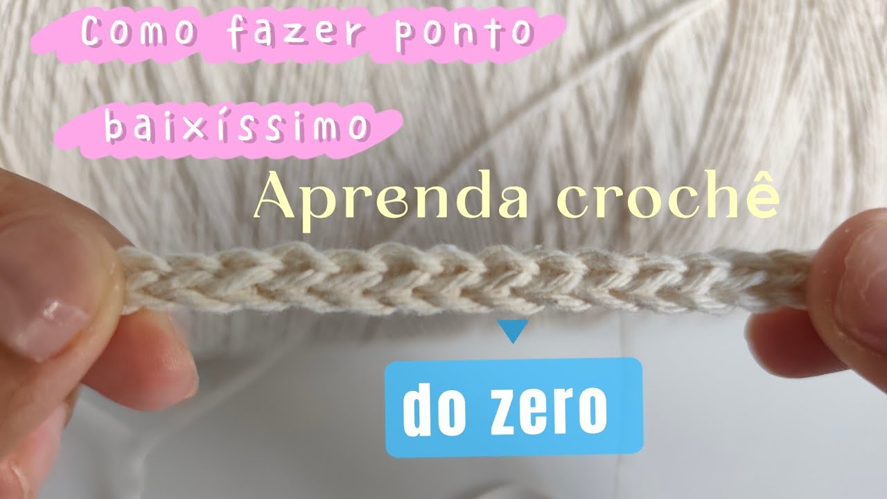 Pontos Básicos do crochê 🌷 - Ponto baixíssimo - Passo a passo 