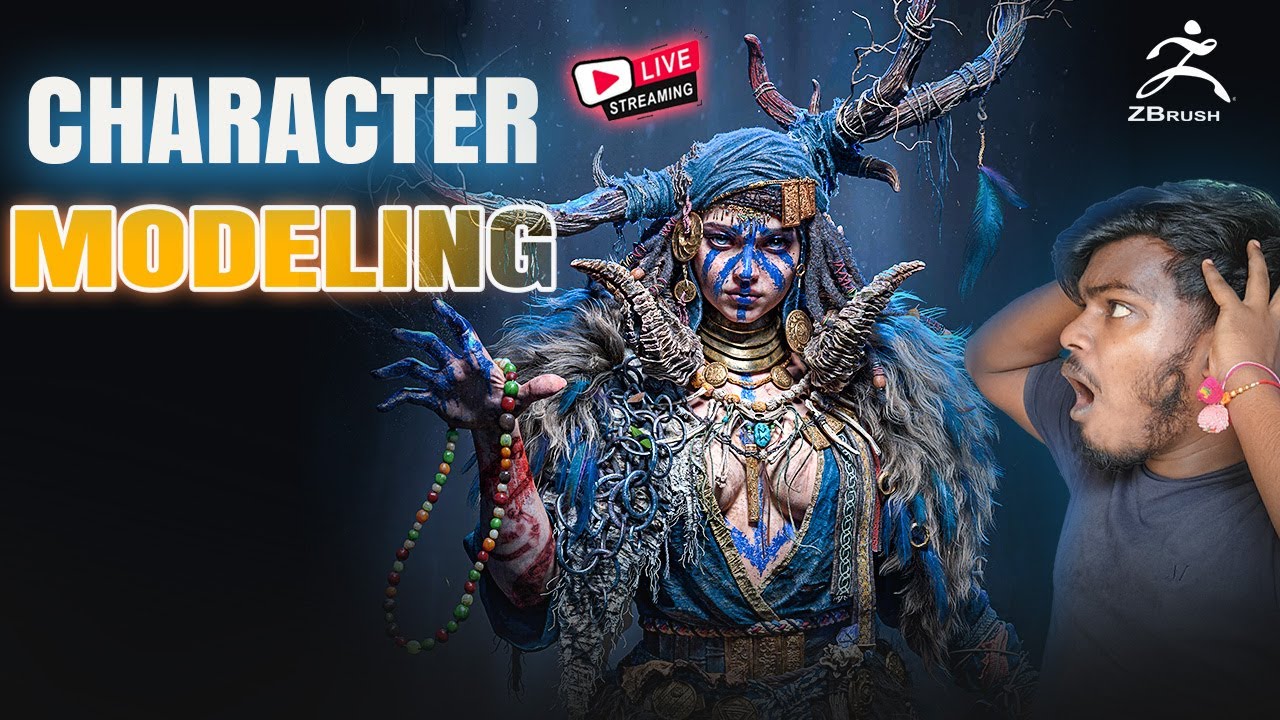 Live Character Modeling in ZBrush | Face Details & Armor Blockout