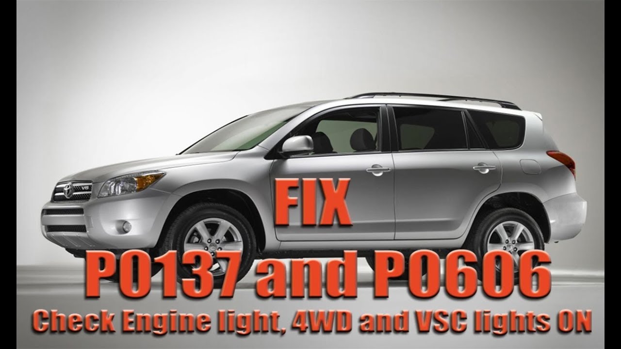P0137 & P0606 fix | Toyota Rav4 | Oxygen sensor DIY | Engine Light+4WD+VSC lights on