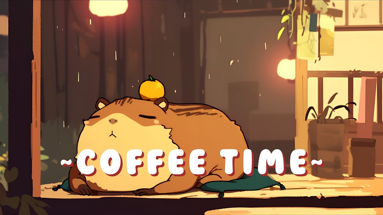 Capybara Lofi Zone - Study & Chill Music Mix ~ Peaceful Moments ~ 🦫 🌙 📖 | Study Aid