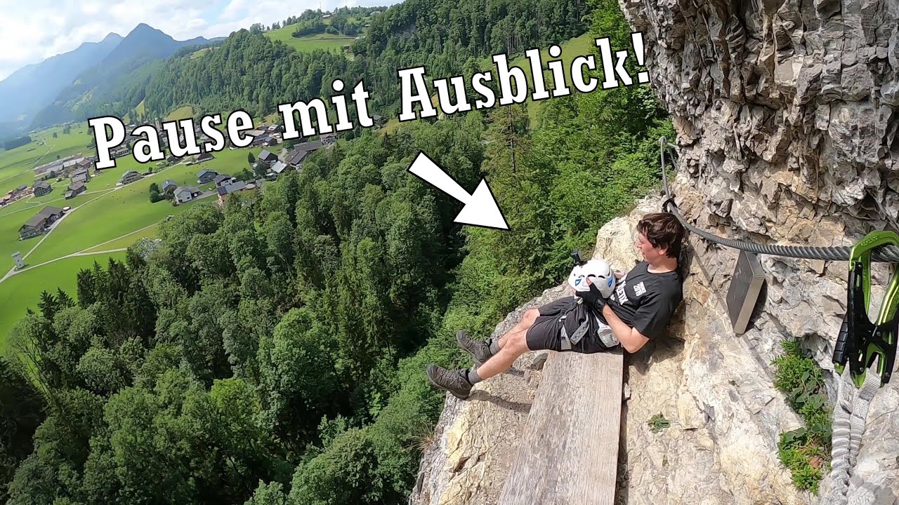 Pause mit Ausblick! | Wälder-Klettersteig (D) | Schnepfau | Österreich