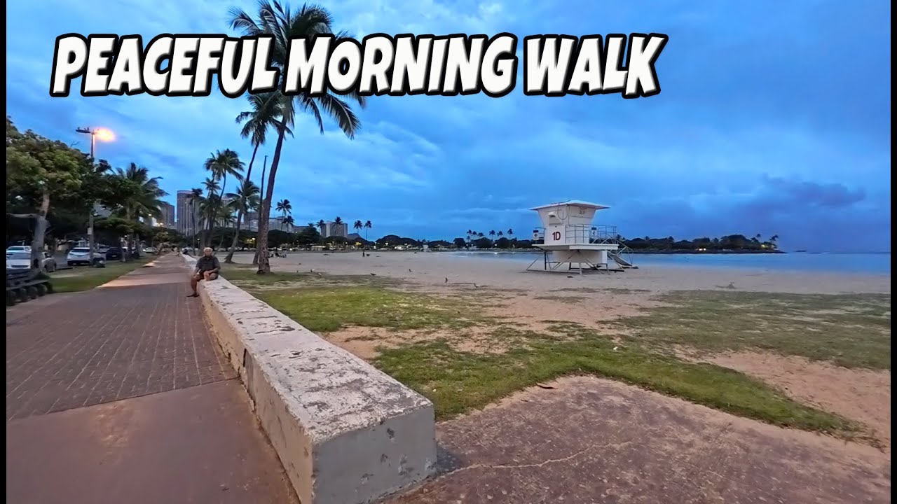 Утренняя прогулка в парке Ала Моана 🌅 | Гавайская прогулка с Питером (январь 2026 г.)