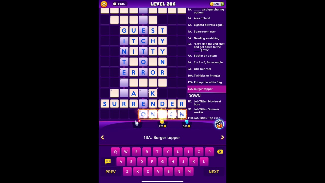Word Hike Level 206, Germany-Moonlight Sonata, Crossword Puzzle Game App
