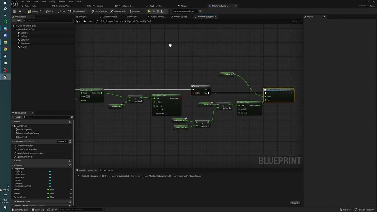 Top Down Camera Movement by Mouse. Unreal Engine
