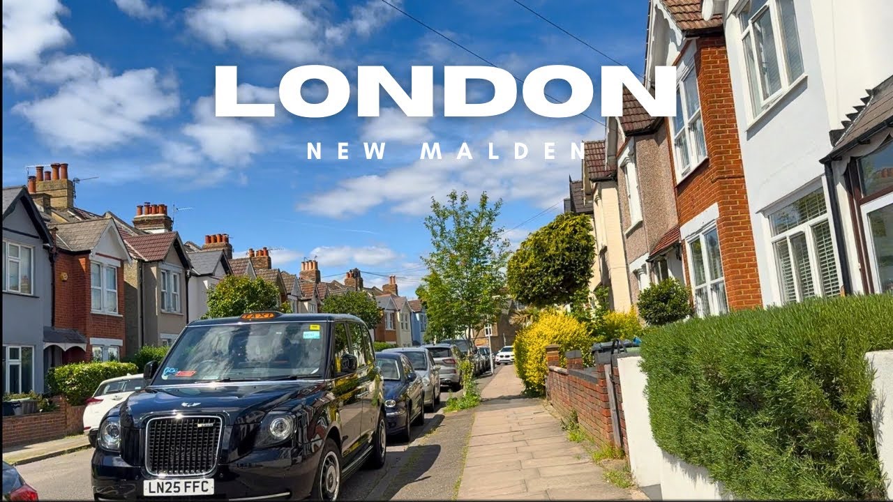 Springtime Stroll Through Terraced Streets of New Malden, London