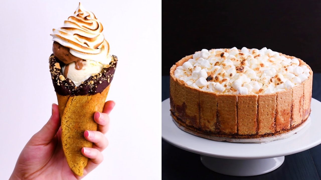 Fusión de Conos de Helado y S'mores - Recetas de Postres Deliciosos | So Yummy Español