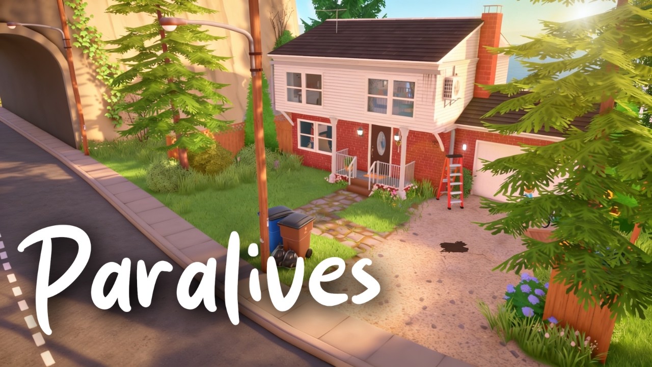 Paralives - My first build! American Nostalgic House - (ASMR) Relaxing Speed Build