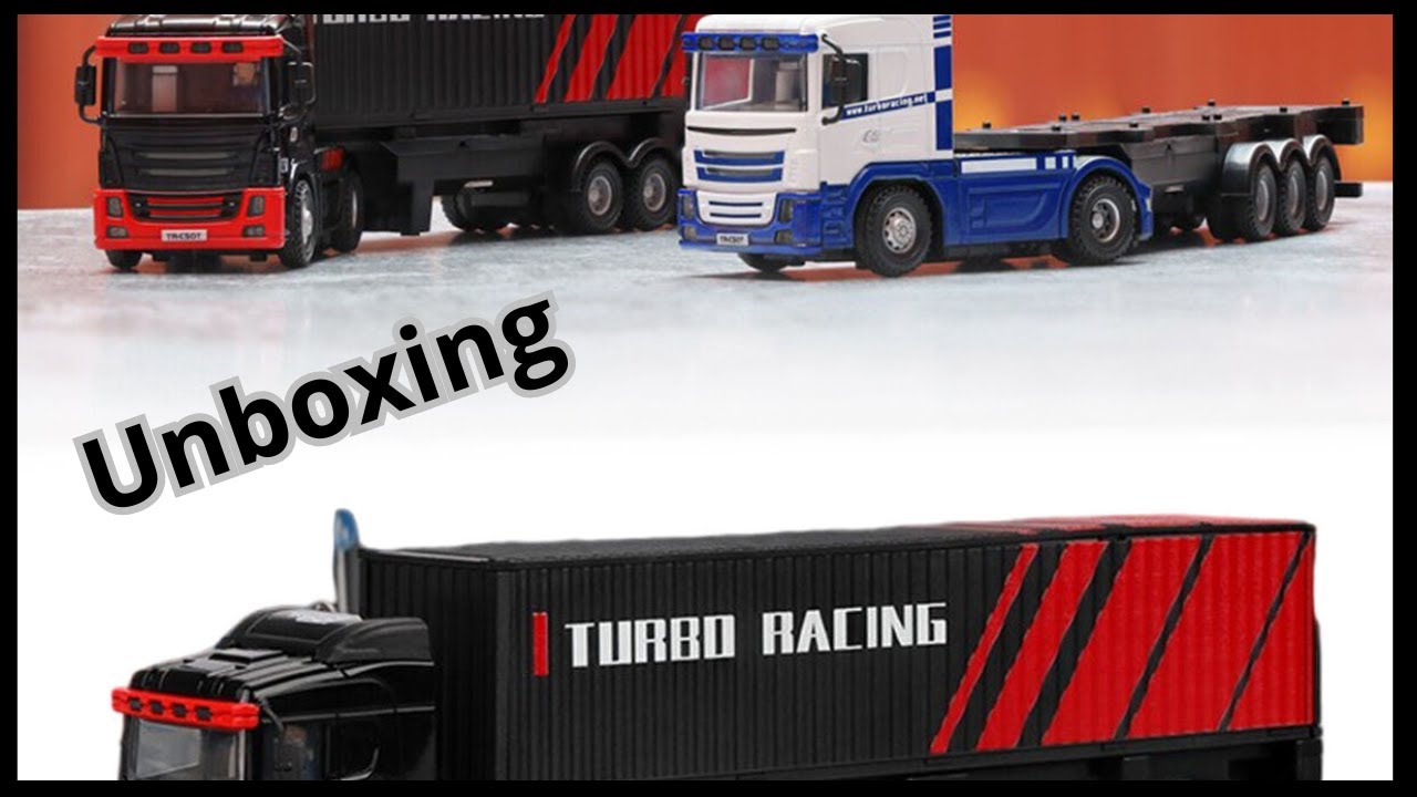 Unboxing rc truck turbo racing C50-T 1/76. Mini trailer
