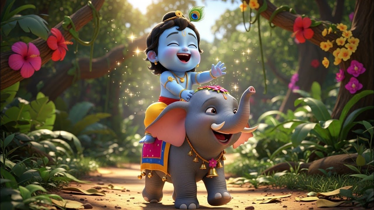 Jungle Masti Little krishna ||cartoon song for kids|| #cartoon #animation #littlekrishna 