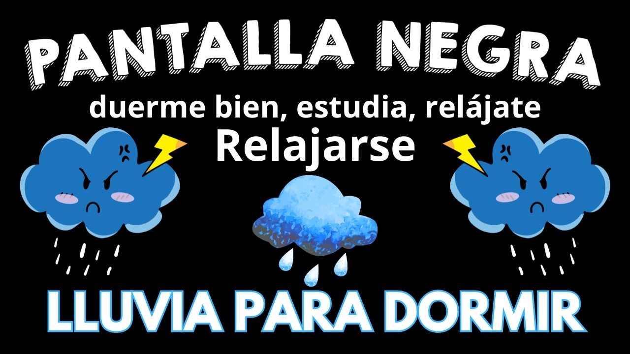 Fuertes Lluvias Y Truenos Entrarás En Sueño Profundo ⛈️PANTALLA NEGRA ⛈️ Meditación Y Relajación