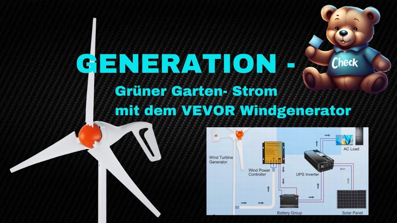 VEVOR Windgenerator - Windturbine - Grüner Strom durch Wind auf dem eigenem Grundstück !?
