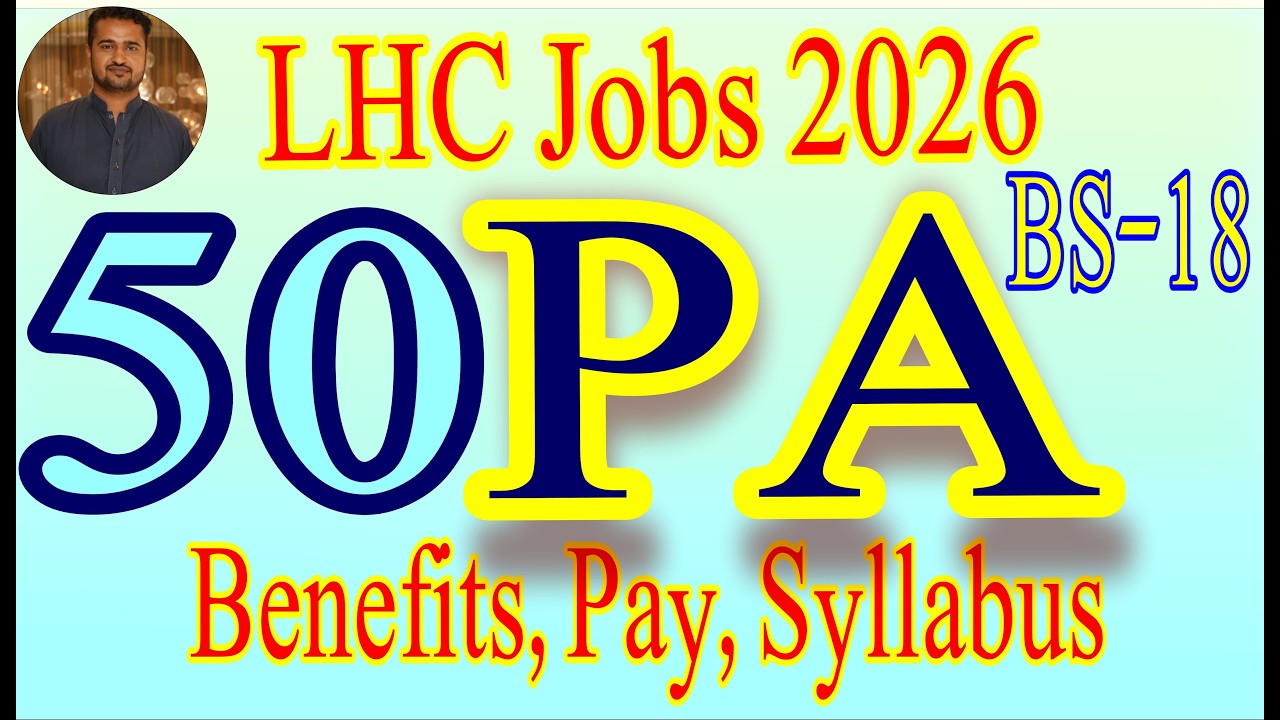 Lahore High Court Jobs 2026 | Personal Assistance LHC  | Government Jobs | LHC PA jobs 2026