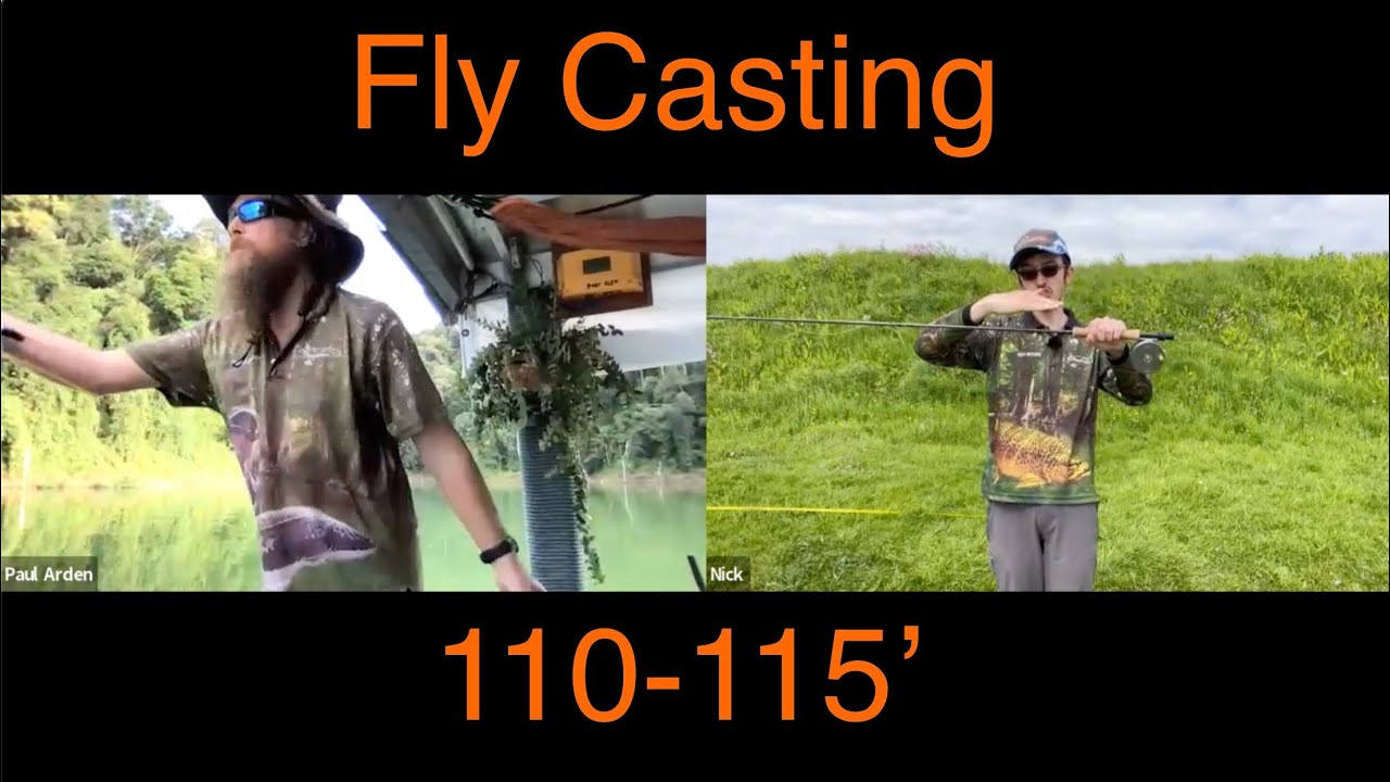 Distance Fly Casting 110-115’ with Nick and Paul