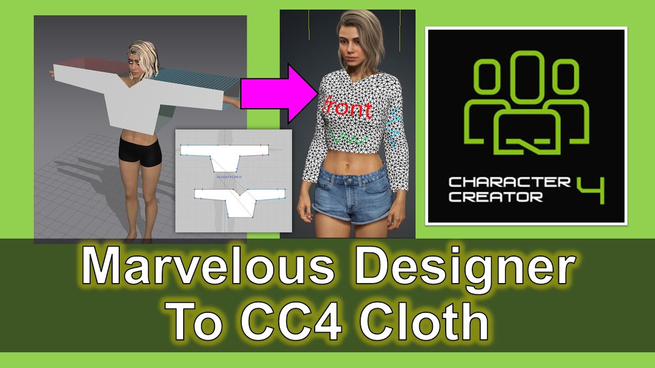 Урок по дизайну одежды для Marvelous Designer в CC4 Character Creator 4 #marvelousdesigner #cc4 #...