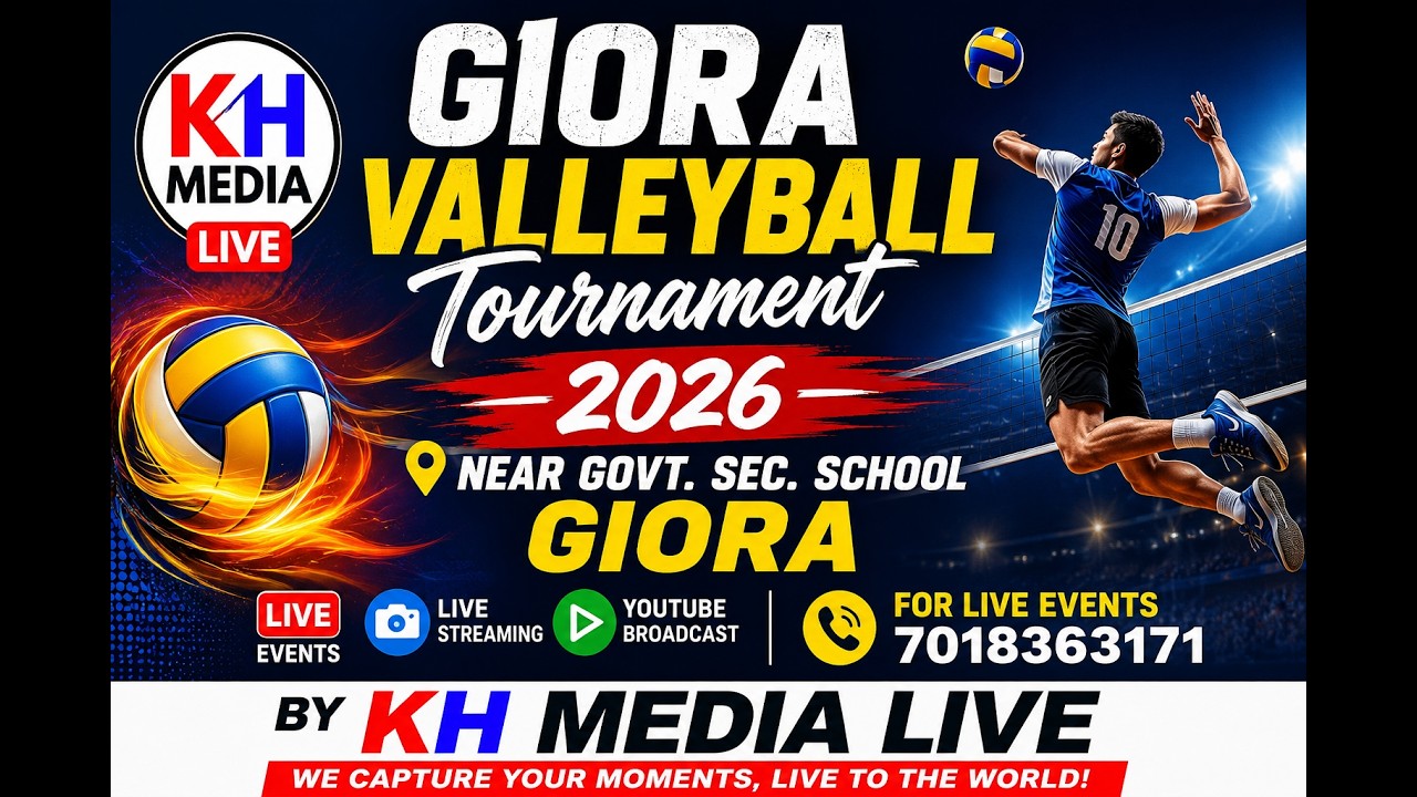 🏐 Giora Volleyball Tournament 2026 | Near Govt. Senior Secondary School Giora |LIVE by KH Media Live