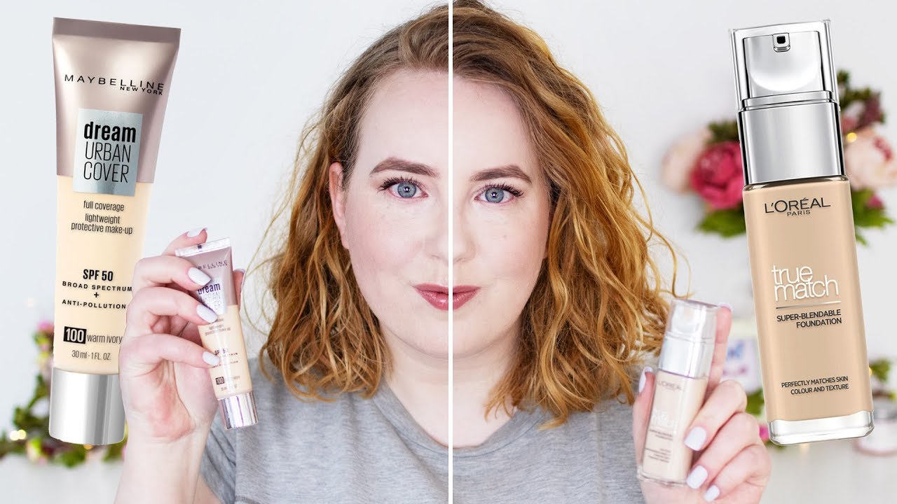 DRUGSTORE FOUNDATION BATTLE | L'Oreal True Match VS Maybelline Dream Urban Cover