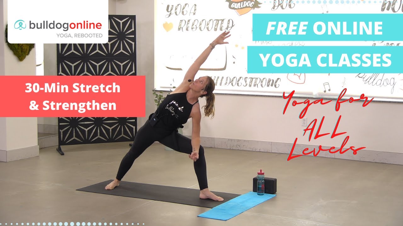 30-Minute Beginner Yoga Stretch & Strengthen - FREE Yoga Classes for ALL Levels!