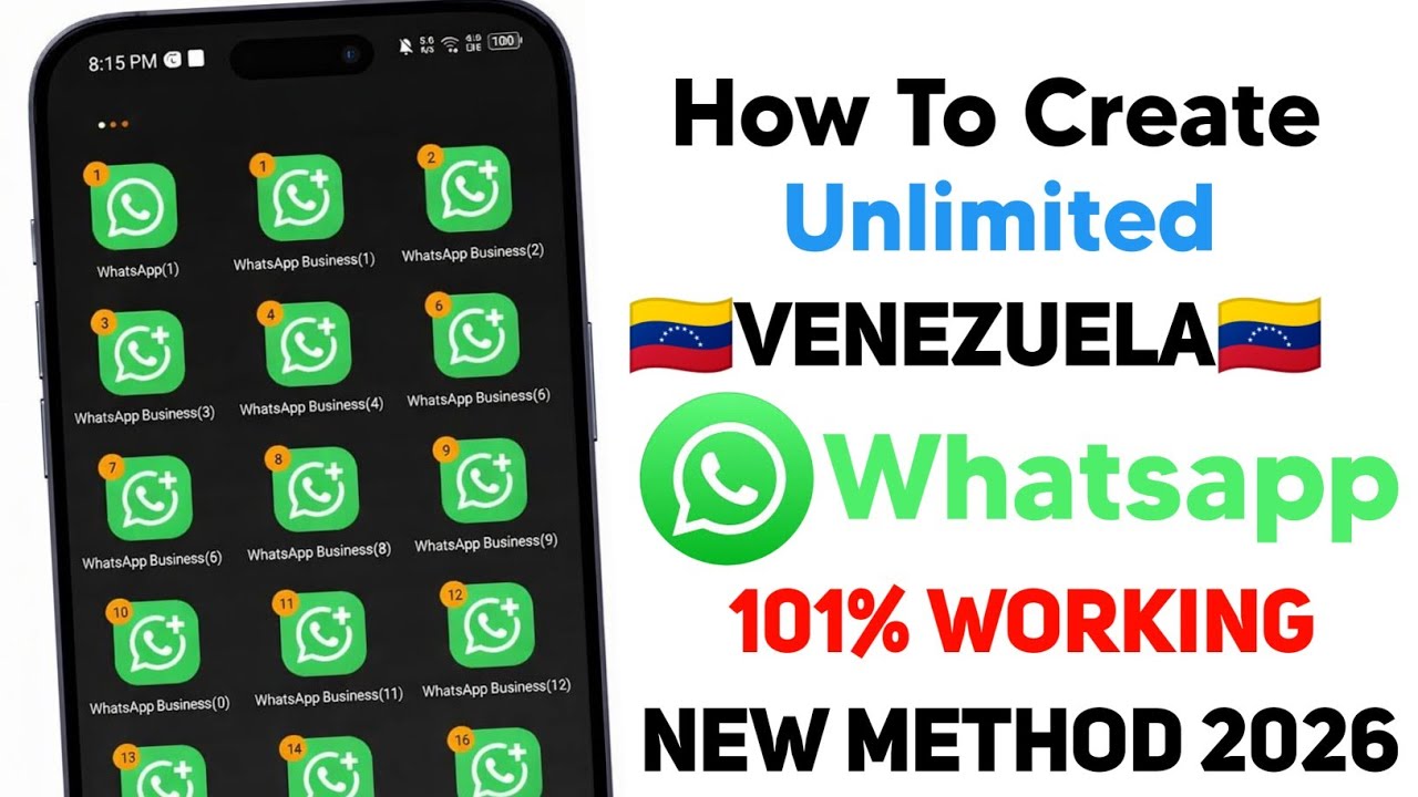 How to Create Unlimited Whatsapp Accounts in Venezuela 🇻🇪| 100% Working New Method 2026 🚀