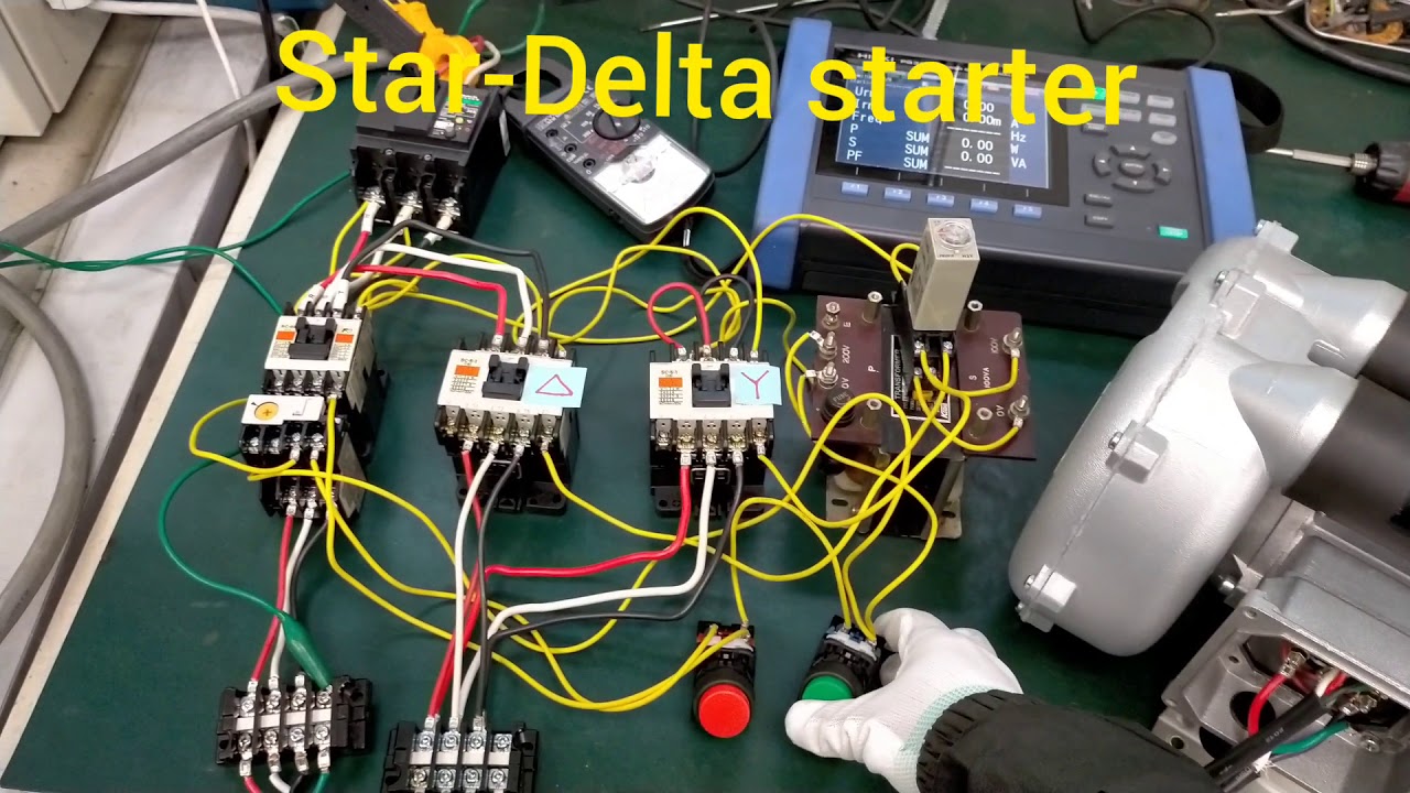 Comparison of inrush current (Star-Delta, Direct, VFD)