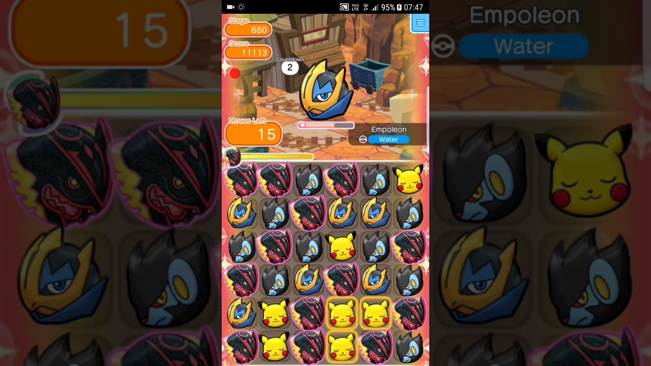Pokemon Shuffle Mobile Main Stage 660 Empoleon S Rank『ポケとる スマホ版』