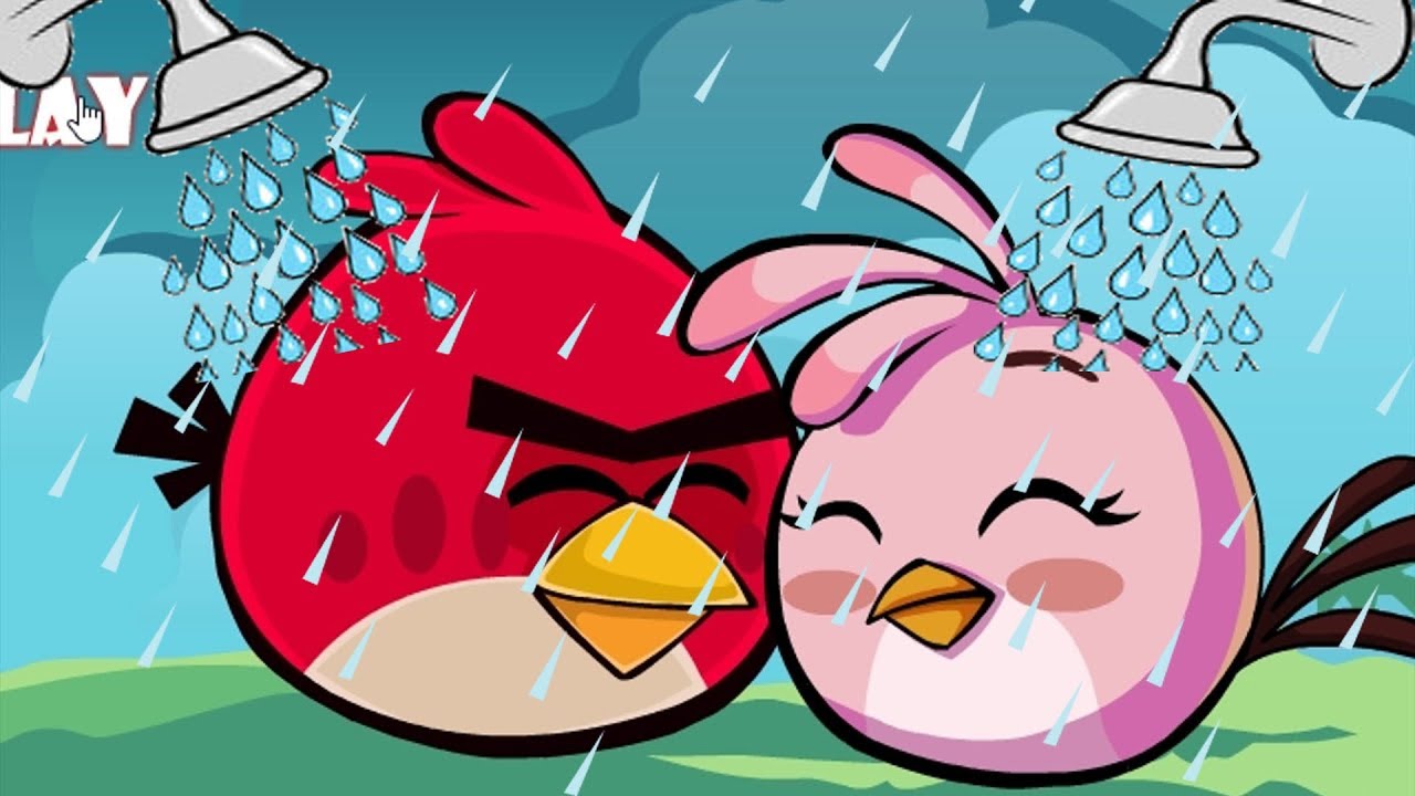 Angry Birds Take A Shower 2 - STEALING SHOWER FOR ALL BIRDS FROM BAD PIGGIES FULL!