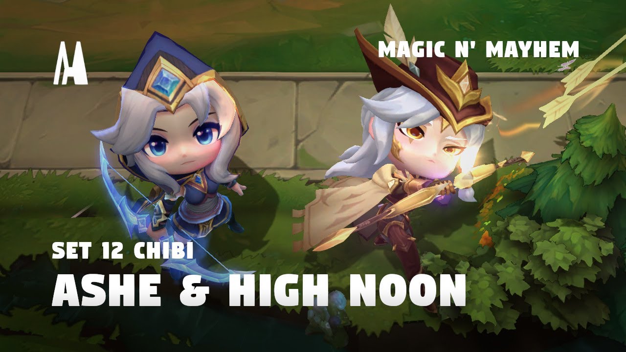 CHIBI ASHE & HIGH NOON ASHE | FINISHER, EMOTES, BOOM | TFT SET 12