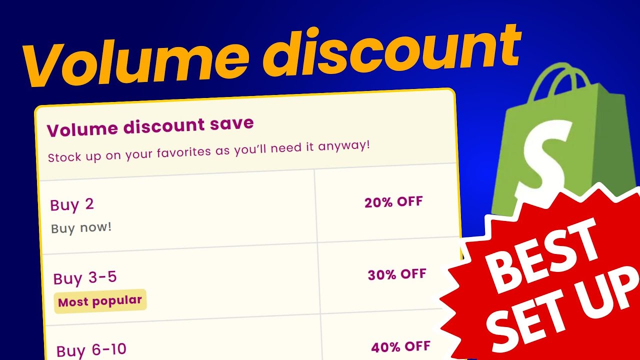 How to Set Up Shopify Volume Discount & App to Try For Free (step-by-step guide)