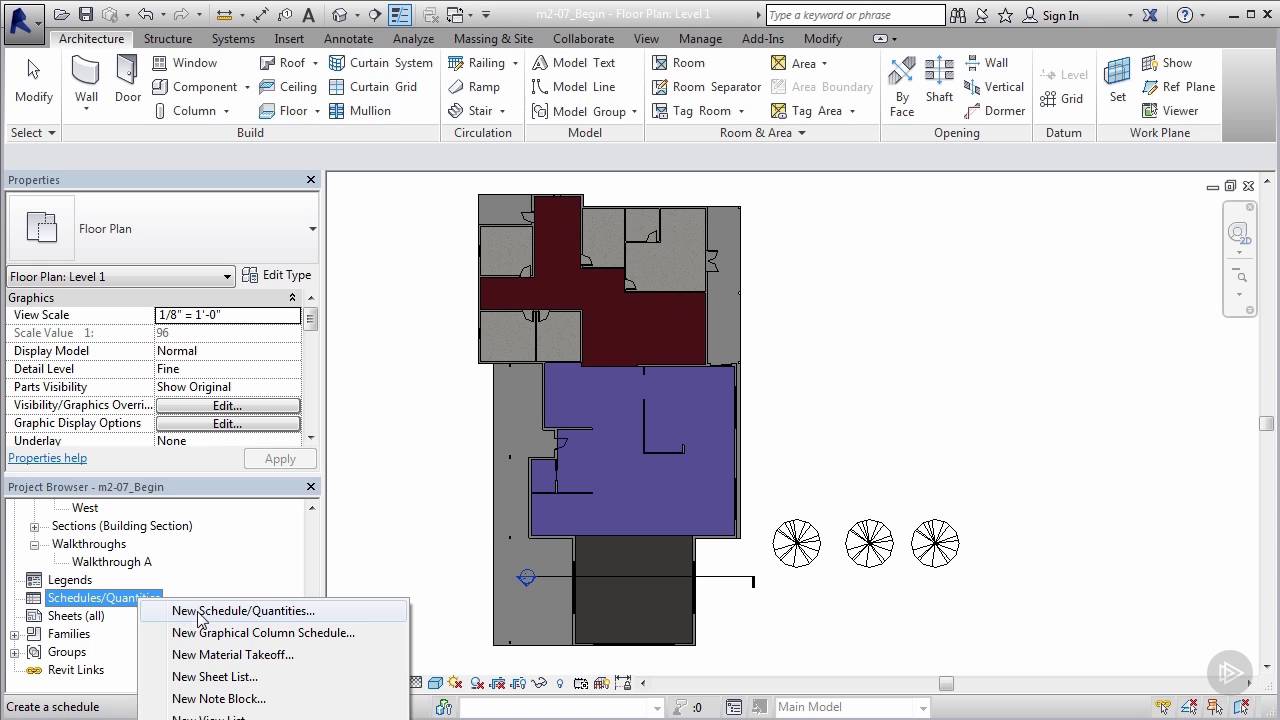 Scheduling Floor Finishes in Revit