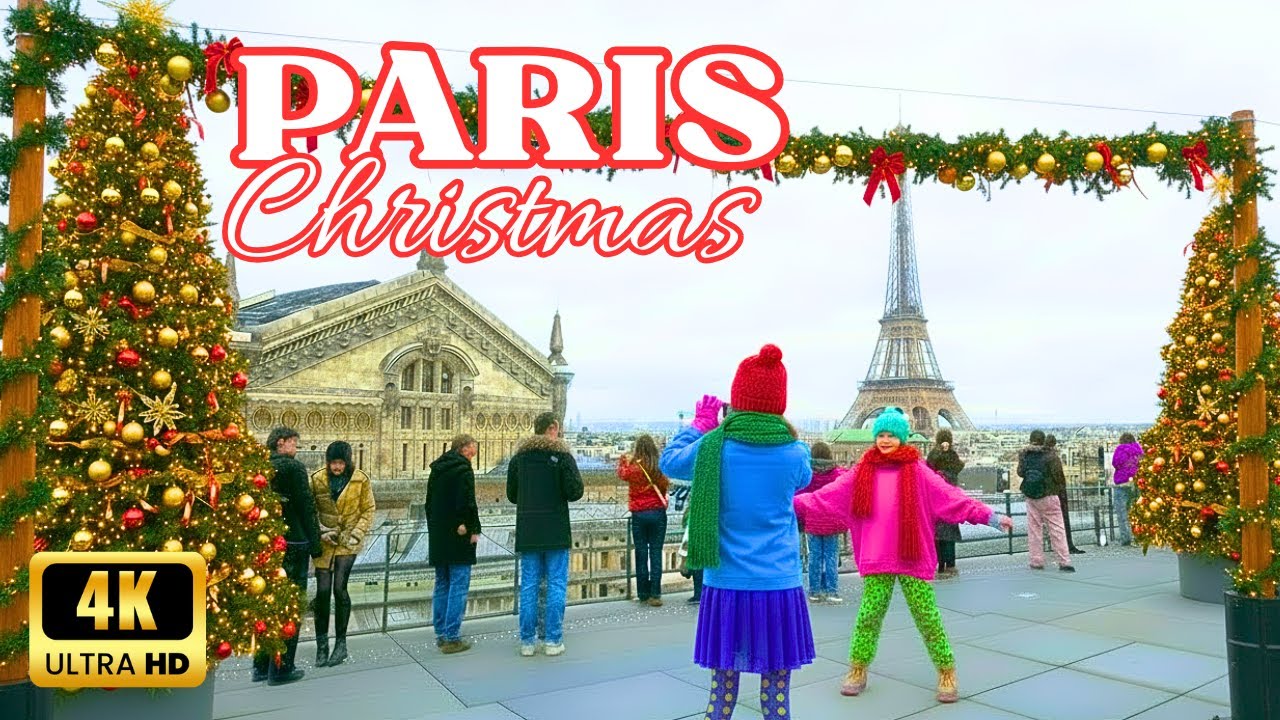 Paris Christmas Magic 4K HDR Galeries Lafayette To Place Vendome Winter Wonderland