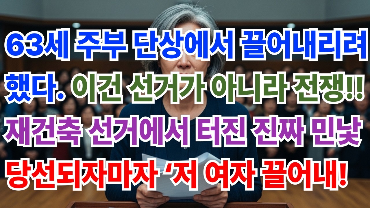 조합장 선거, 60대 주부의 위험한 도전