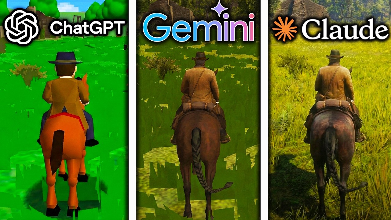 ChatGPT vs Gemini vs Claude Make RDR2 From Scratch