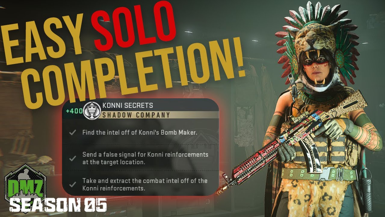 EASY Solo Konni Secrets Mission Completion for Shadow Company | Call of Duty Warzone 2.0 DMZ S5