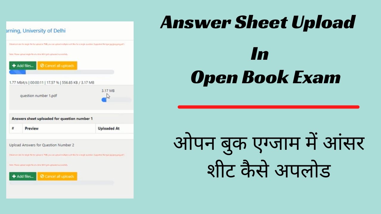How To Upload Answer Sheet In Online Exam Sol