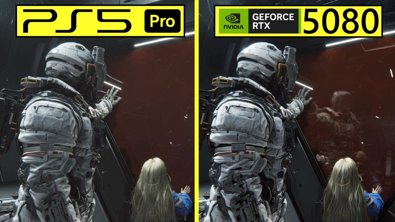 Сравнение графики Pragmata PS5 Pro и PC RTX 5080 с трассировкой лучей