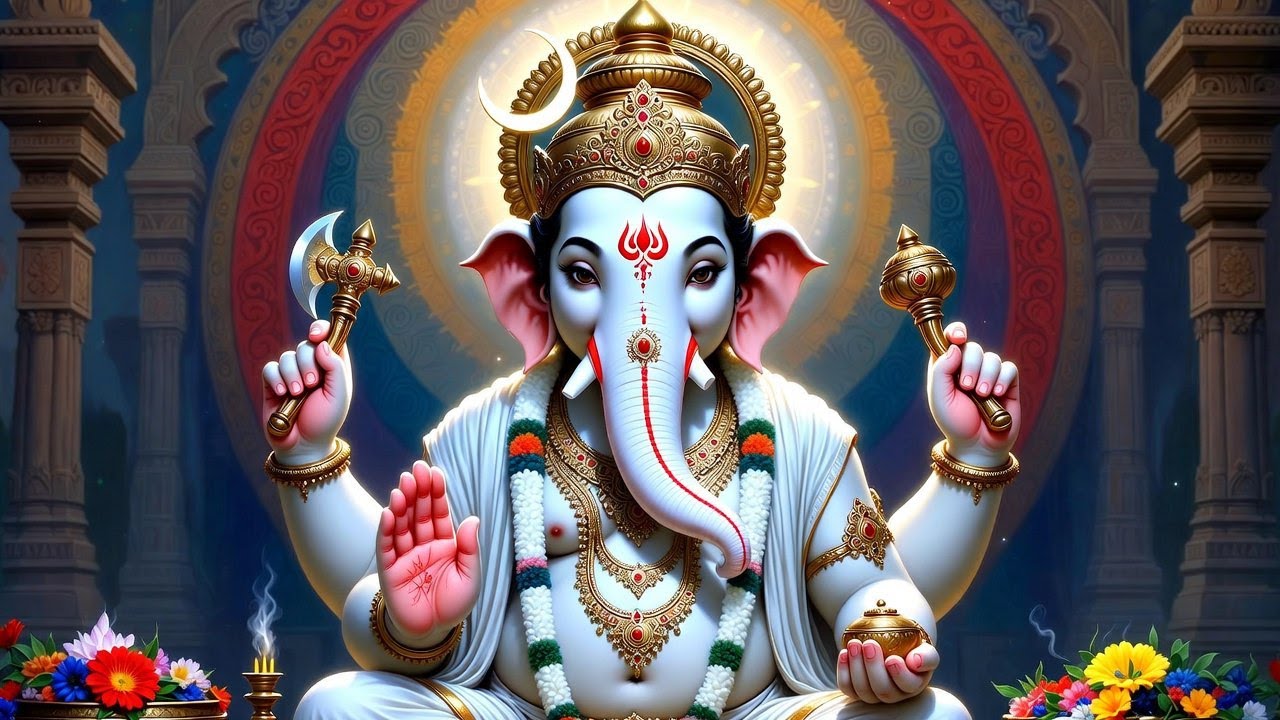 शुक्लाम्बरधरं विष्णुं शशिवर्णं चतुर्भुजम् ।प्रसन्नवदनं ध्यायेत् सर्वविघ्नोपशान्तये ॥