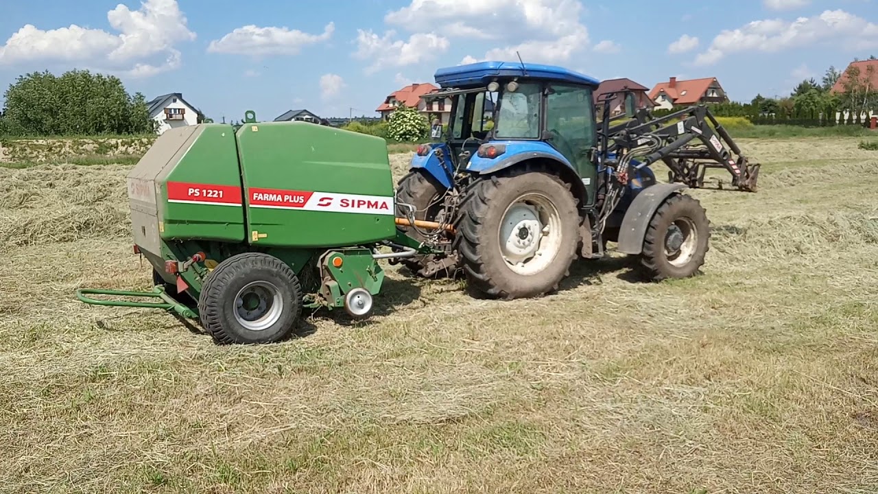 Prasowanie siana 2019. NH TD 5.105 & Sipma 1221 Farma Plus