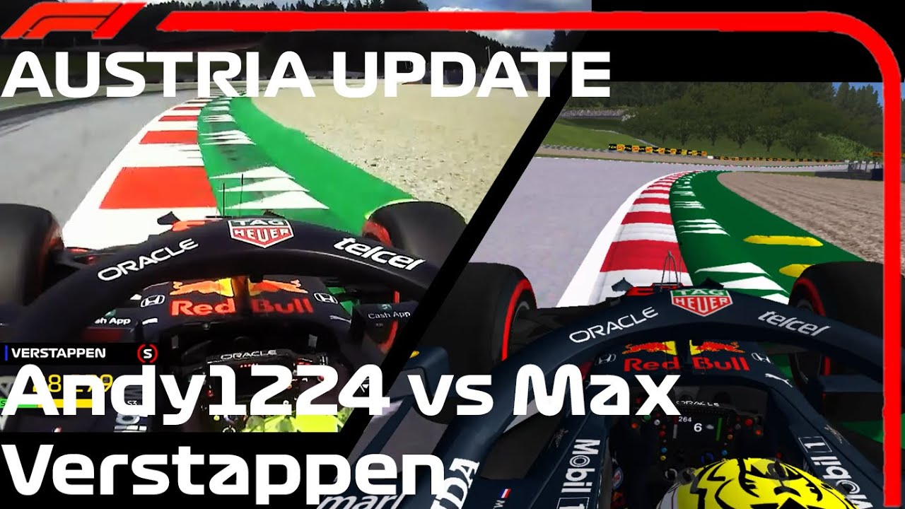 F1 Austria 2021 *UPDATE* Onboard lap Comparison Andy1224 VS Max Verstappen (F1 2021 by Andy1224)