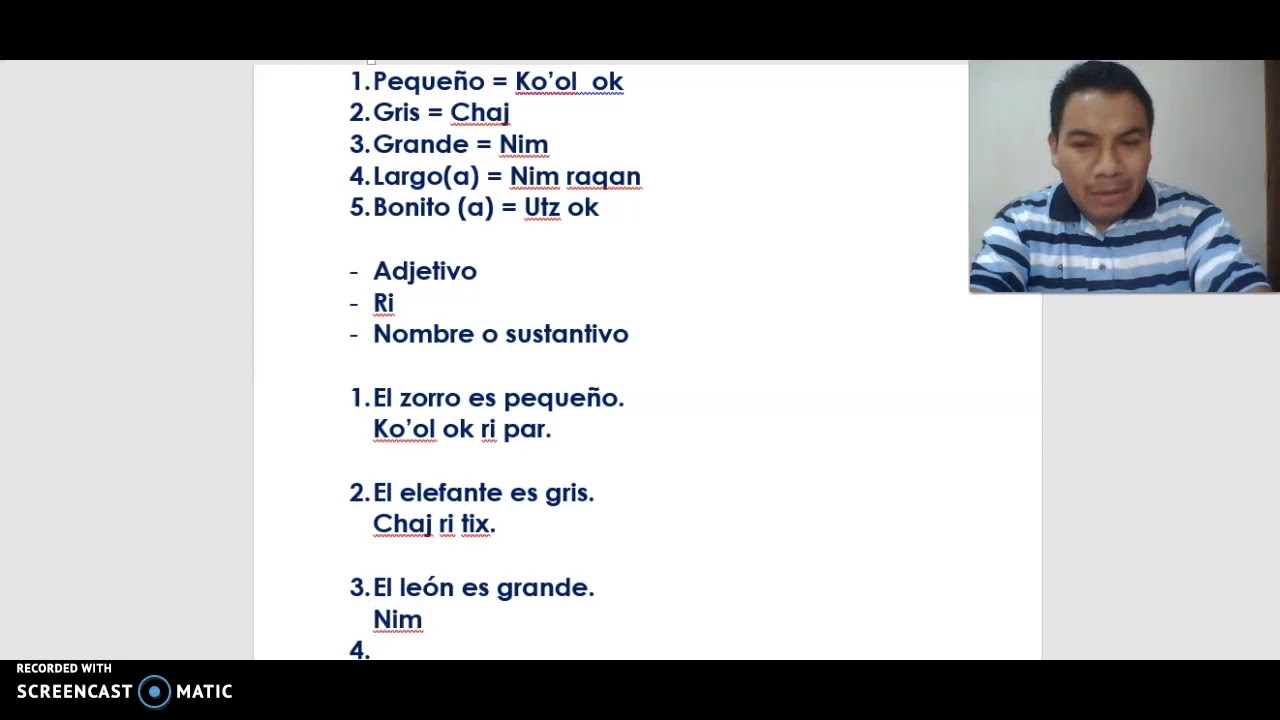 Oraciones cortas 1 en kaqchikel