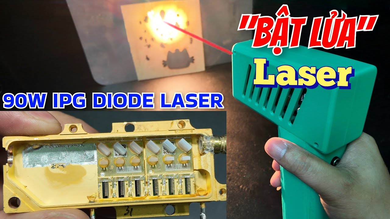 Chế Bật Lửa Laser Công Suất Cao 90W – Thiết Bị Cầm Tay Đốt Cháy Siêu Khủng