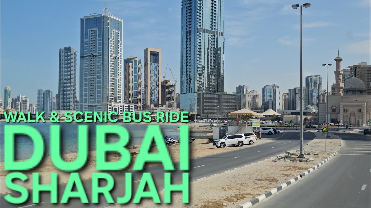 DUBAI Walk & UAE Intercity Bus Ride 