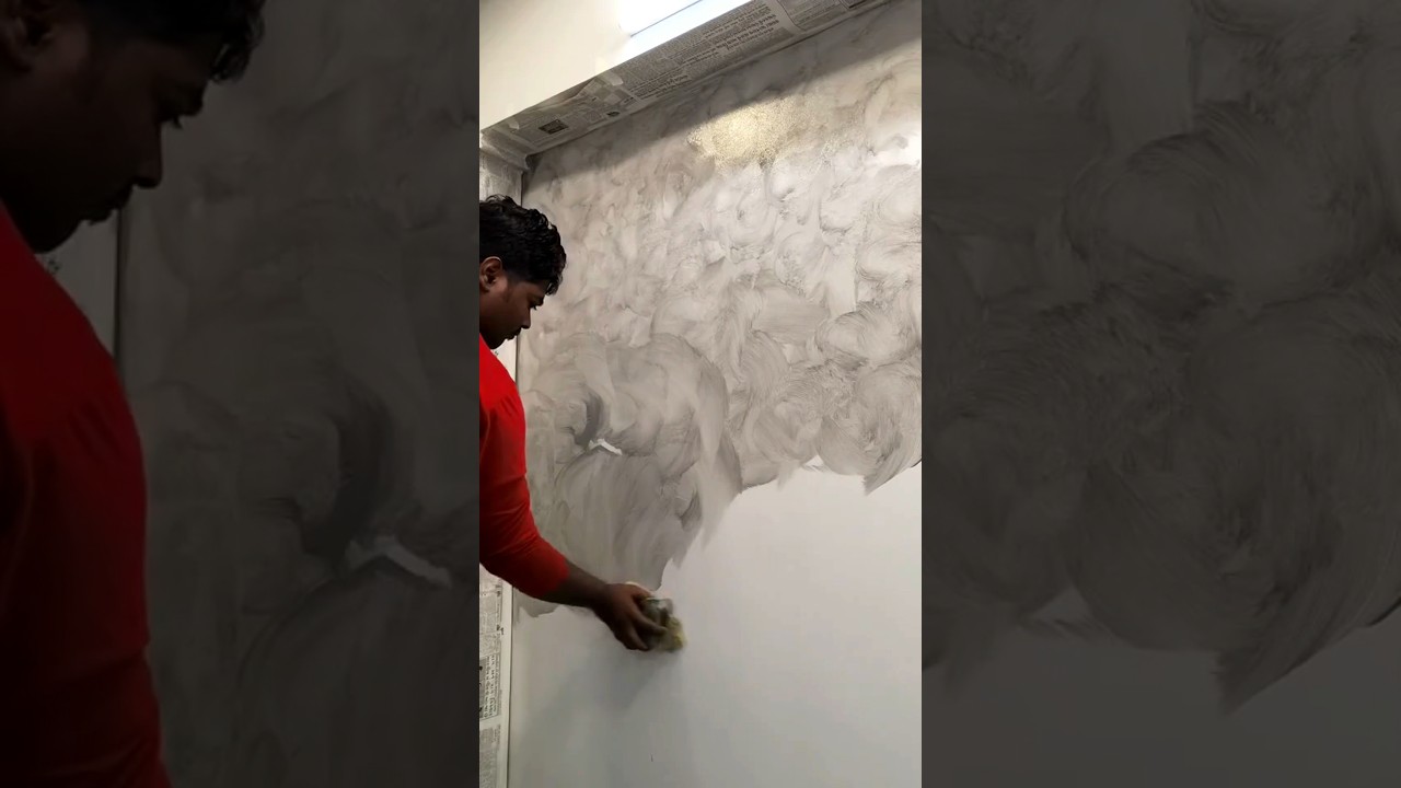 Lime Wash Texture Design For Decorative Wall #limewash #wall #texture #painting #shorts