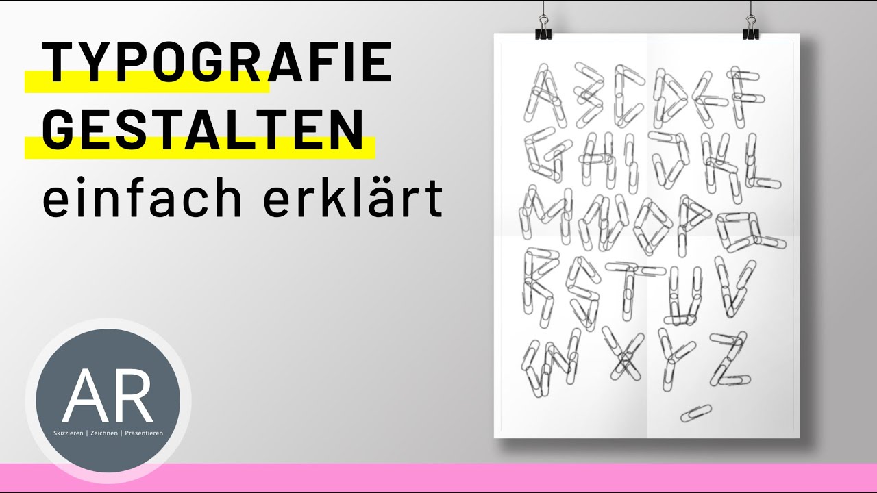 Typografie Gestaltung. Visuelle Kommunikation Studium. Mappenvorbereitung Kommunikationsdesign