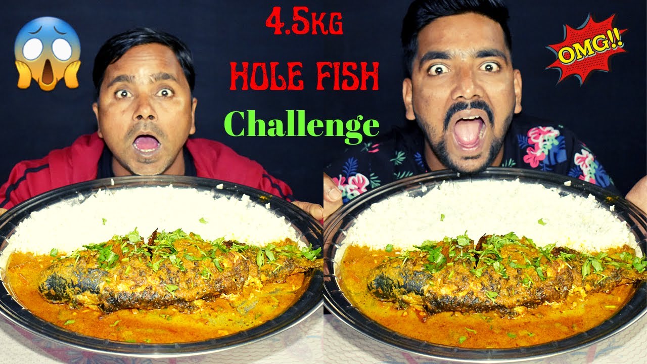4.5KG WHOLE FISH CURRY RICE CHALLENGE | BIGGEST WHOLE FISH COMPETITION | FOOD CHALLENGE INDIA | FISH