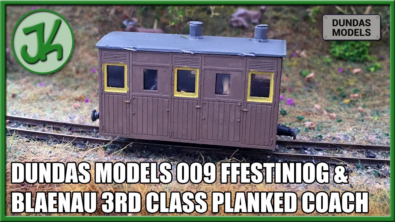 Dundas Models 009 Ffestiniog & Blaenau 3rd Class Planked Coach - Build Weathering and Review