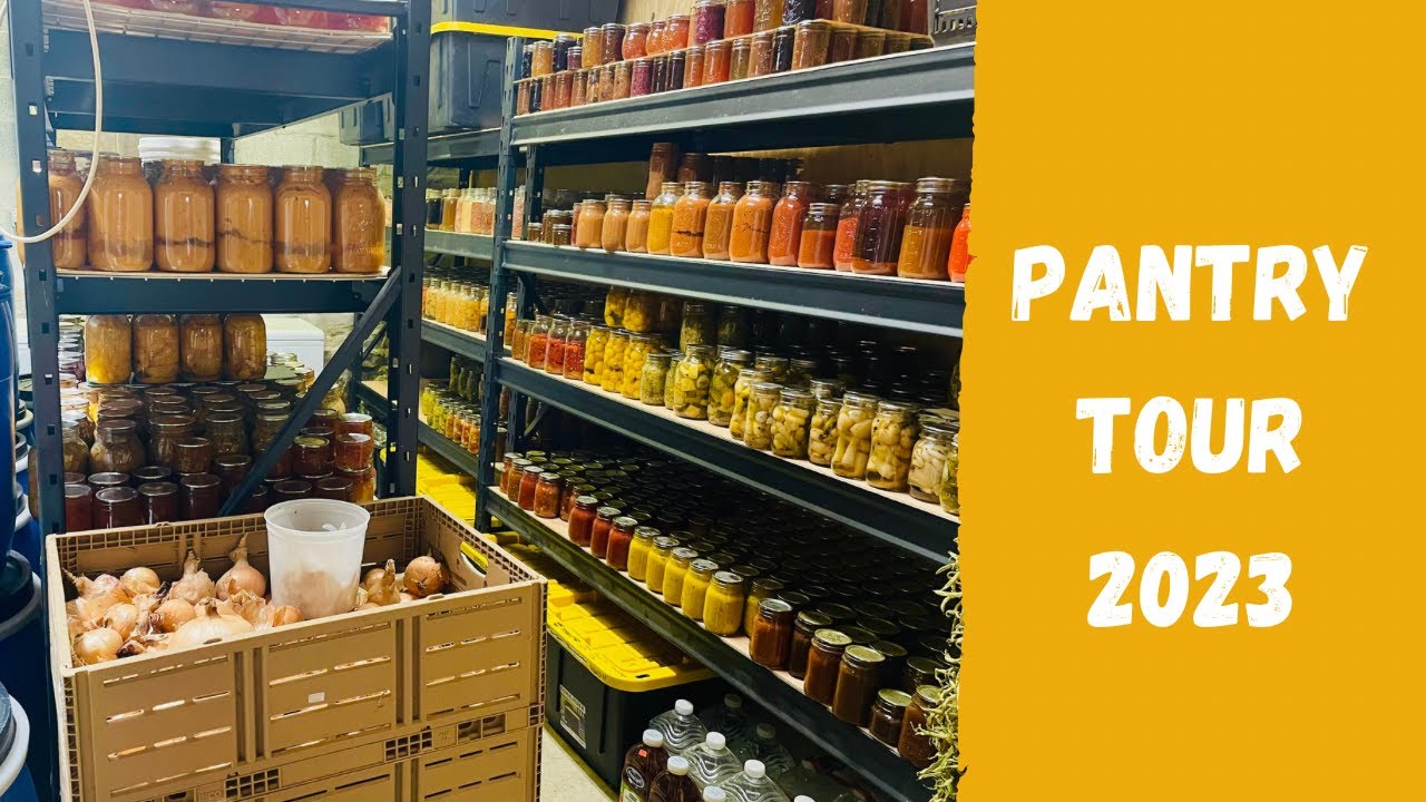 Full Pantry Tour 2023 on our New Homestead - Building our own Grocery Store - #pantryorganization