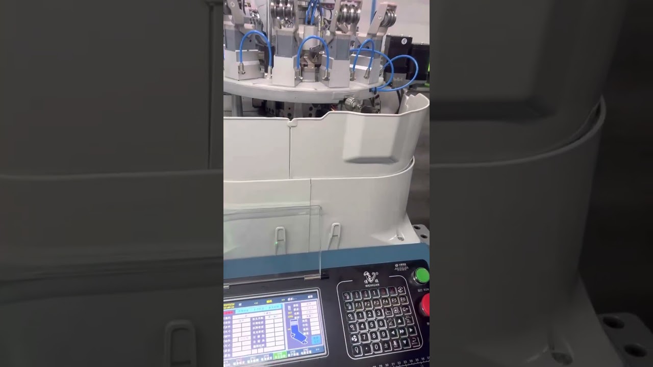 Auto Linking Socks Machine #6fsocksmachine#computersocksmachine#computerizedflatknittingmachine