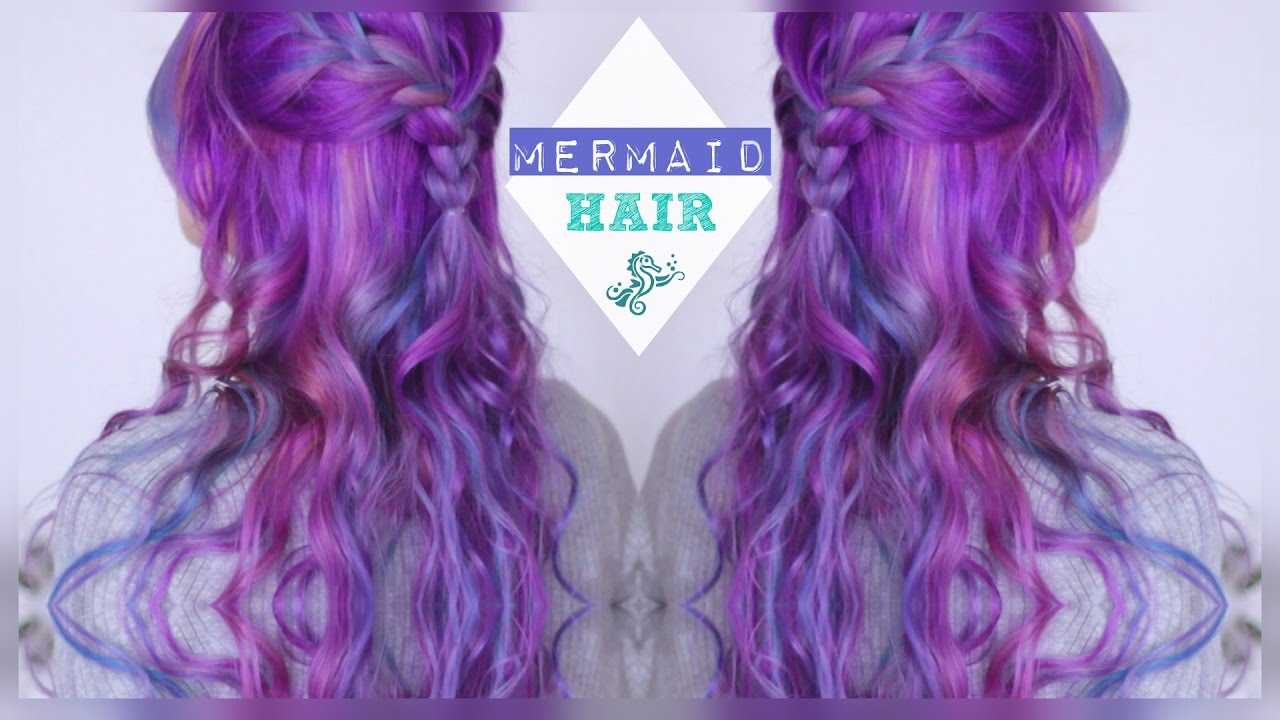 Purple and Blue Curly Hair